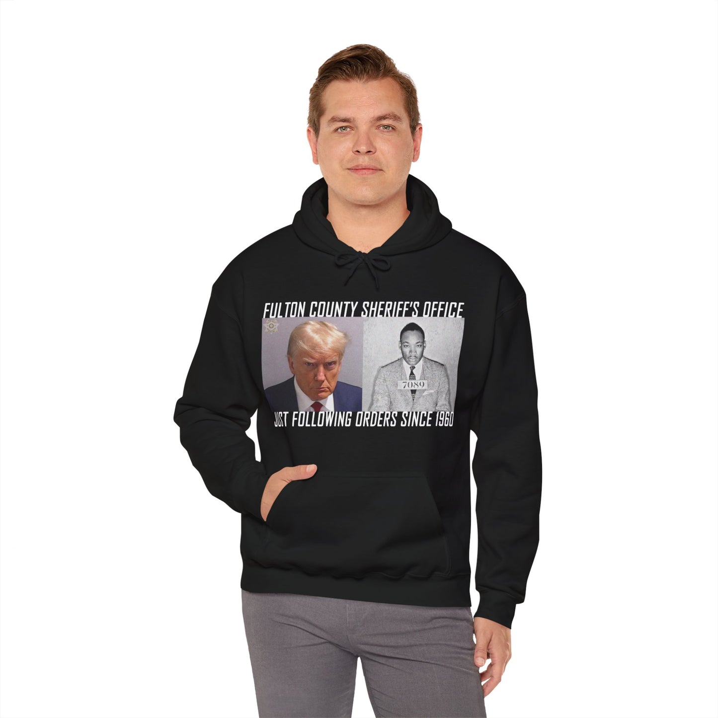 Trump and MLK Mugshot Hoodie